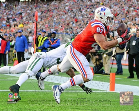 Framed Rob Gronkowski 2012 catch Print