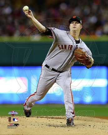 Framed Matt Cain Game 4 of the 2012 World Series Action Print