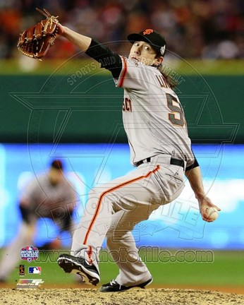 Framed Tim Lincecum Game 3 of the 2012 World Series Action Print