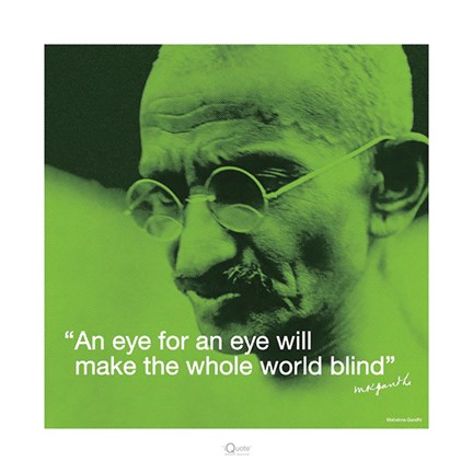 Framed Mahatma Gandhi- Blind World Print