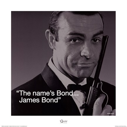 Framed James Bond Print