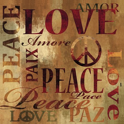 Framed Peace &amp; Love Print
