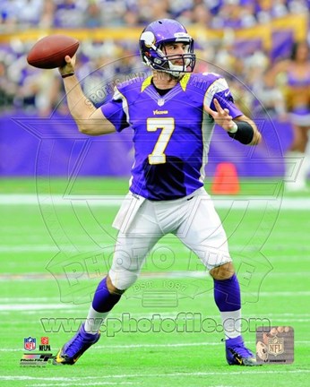 Framed Christian Ponder 2012 throwing the ball Print