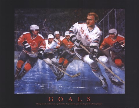 Framed Hockey - Goals Print