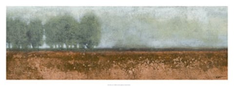 Framed Blue Fog I Print