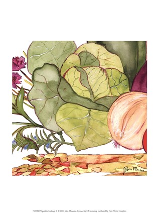 Framed Vegetable Melange II Print