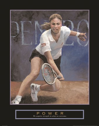 Framed Power - Tennis Player Print