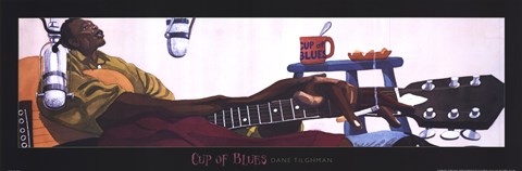 Framed Cup of Blues Print