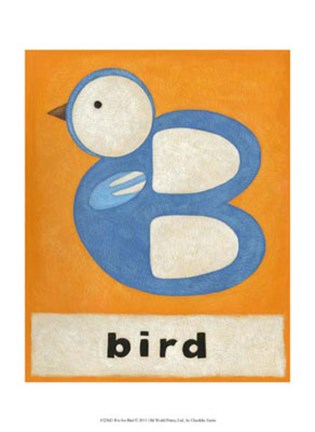 Framed B is for Bird Print