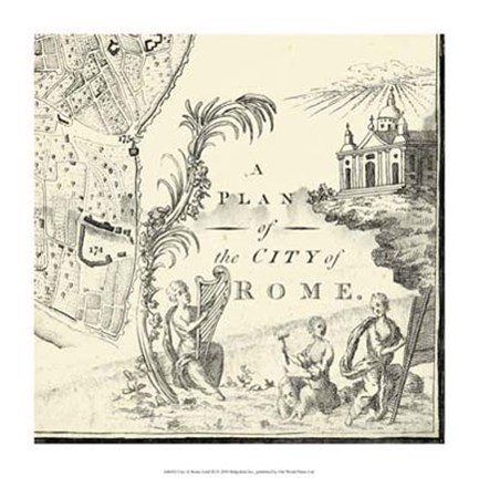 Framed City of Rome Grid IX Print