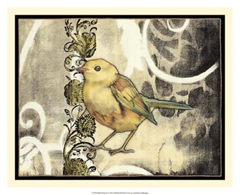 Framed Bird Song II Print
