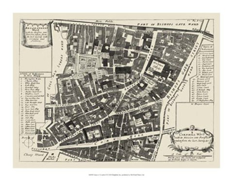 Framed Quays of London II Print