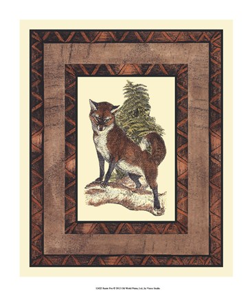 Framed Rustic Fox Print