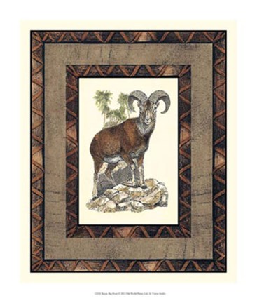 Framed Rustic Big Horn Print