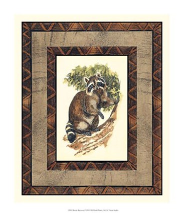 Framed Rustic Raccoon Print