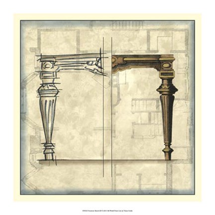 Framed Furniture Sketch III Print