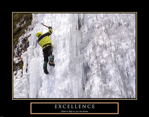 Framed Excellence-Snow Climber Print