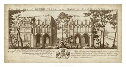 Framed View of Roche-Abbey Print