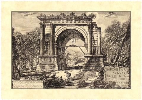Framed Vintage Roman Ruins II Print