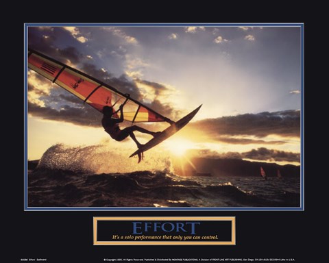 Framed Effort-Sailboard Print