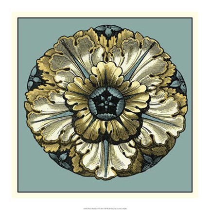 Framed Floral Medallion V Print