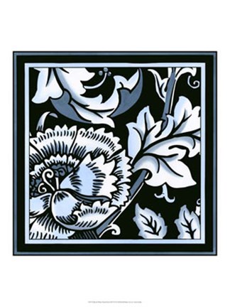 Blue & White Floral Motif III by Vision Studio