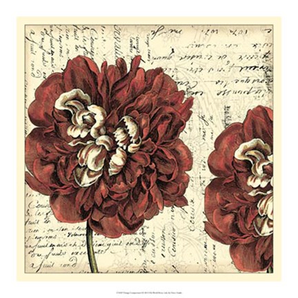 Framed Vintage Composition I Print