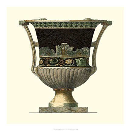 Framed Crackled Large Giardini Urn I Print