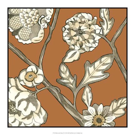 Framed Butterscotch Chintz IV Print