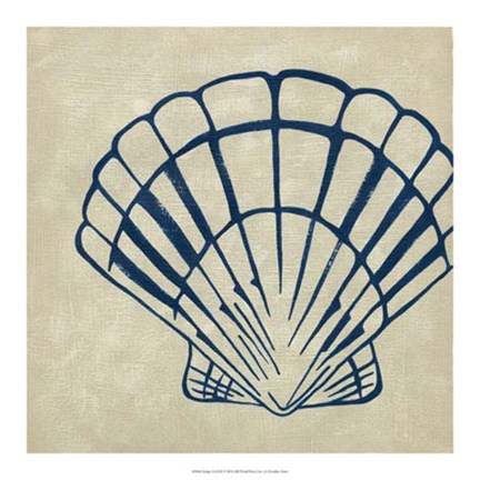 Framed Indigo Shell III Print