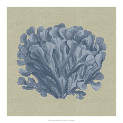 Framed Chambray Coral III Print
