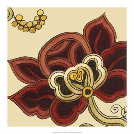 Framed Paprika Floral II Print