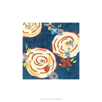 Framed Indigo Garden IV Print