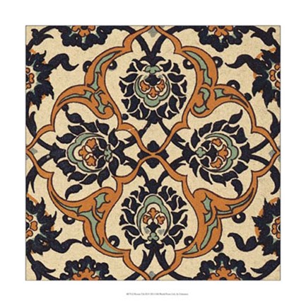 Framed Persian Tile IX Print