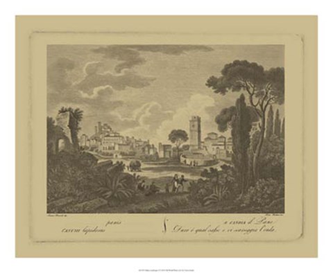 Framed Italian Landscape I Print