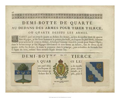 Framed Vintage Armes &amp; Crests I Print