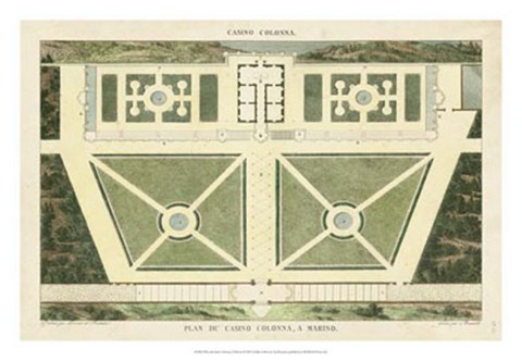 Framed Plan du Casino Colonna, A Marino Print