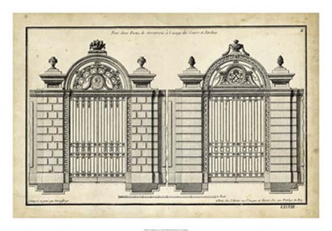 Framed Neufforge Gate I Print