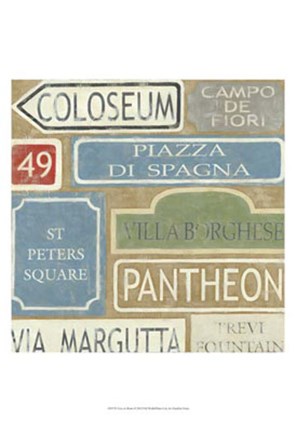 Framed Tour of Rome Print