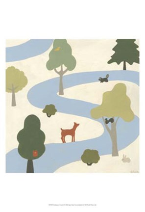 Framed Enchanted Forest I Print