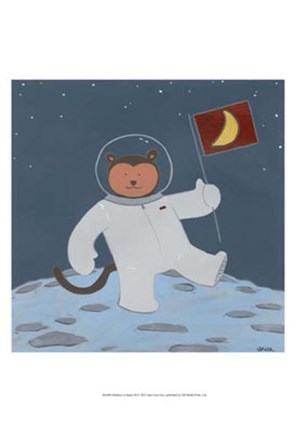 Framed Monkeys in Space III Print