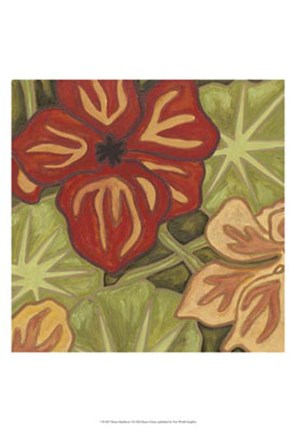 Framed Vibrant Rainforest I Print