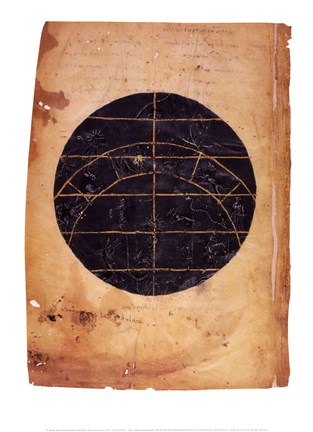 Framed Map of the Northern Zodiac Print