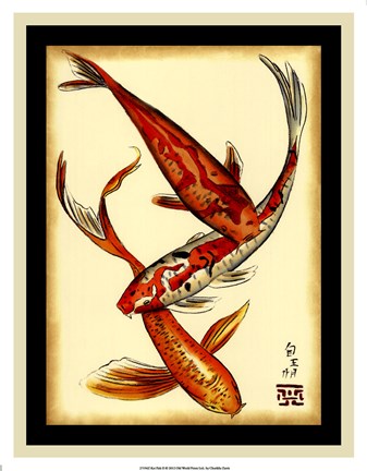 Framed Koi Fish II Print