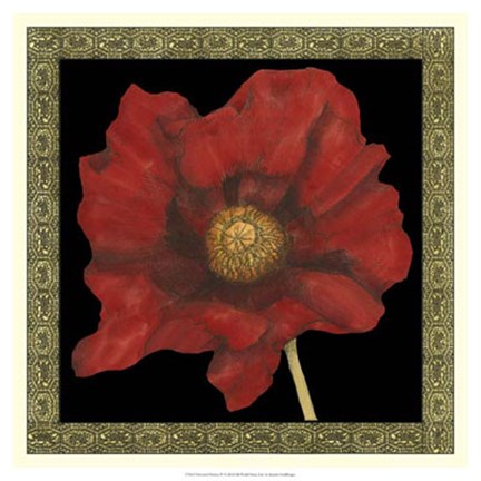 Framed Patterned Flowers IV Print