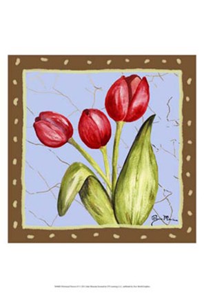 Framed Whimsical Flowers IV Print