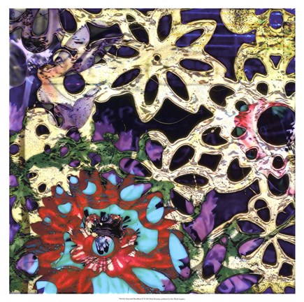 Framed Bejeweled Woodblock IV Print