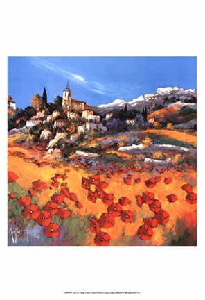 Framed Le village Print
