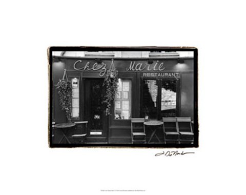 Framed Cafe Charm, Paris V Print
