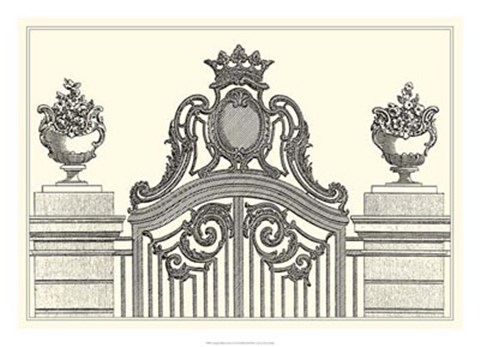 Framed Antique Briseux Gate I Print